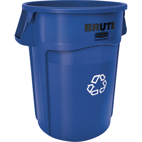 Contenants ronds pour le recyclage BRUTE, Vrac, Plastique, 44 gal. US PB Rental Co. Ltd.