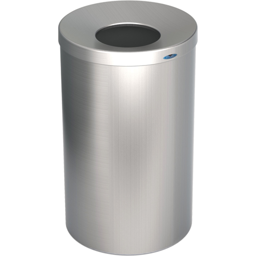 R&eacute;cipient &agrave; d&eacute;chets pour halls, Acier inoxydable, 33 gal. US PB Rental Co. Ltd.