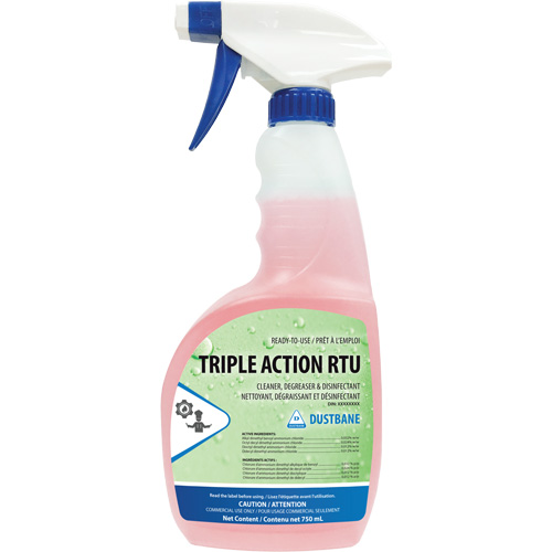 Triple Action - Cleaner, Degreaser, and Disinfectant, 750 ml, Trigger Bottle PB Rental Co. Ltd.