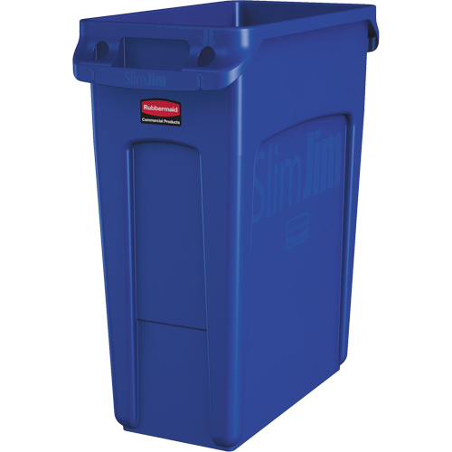 Contenants Slim Jim avec canaux de ventilation, De bureau, Poly&eacute;thyl&egrave;ne, 16 gal. US PB Rental Co. Ltd.