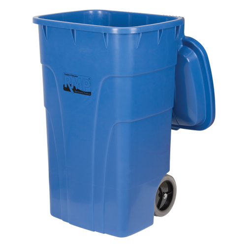 Bac de recyclage roulant, Bord de rue, Poly&eacute;thyl&egrave;ne, 65 gal. US PB Rental Co. Ltd.