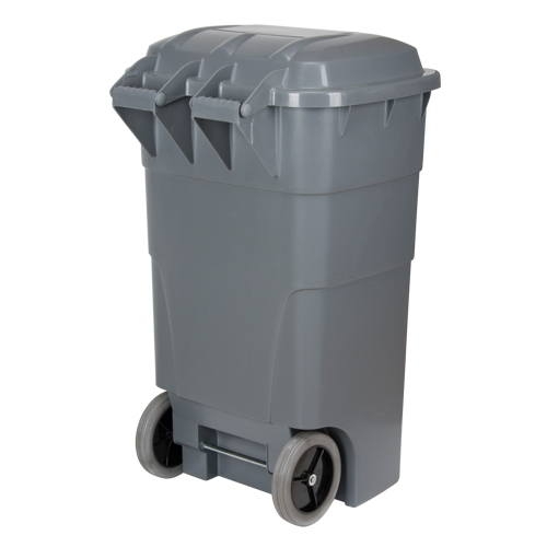 Bac d'ordures roulant, Poly&eacute;thyl&egrave;ne, 65 gal. US PB Rental Co. Ltd.