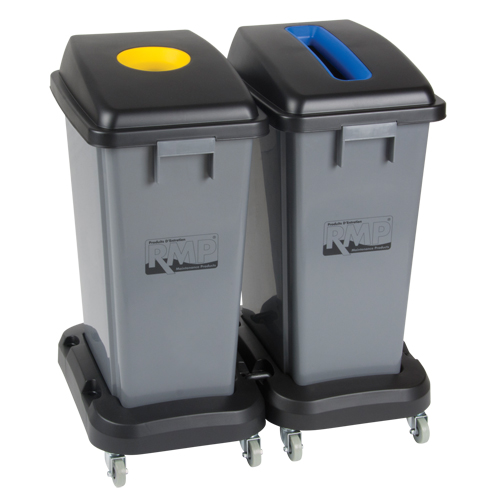 Recycling & Waste Receptacle Dolly, Polypropylene, Black, Fits: 17-1/4" x 12-1/2" PB Rental Co. Ltd.