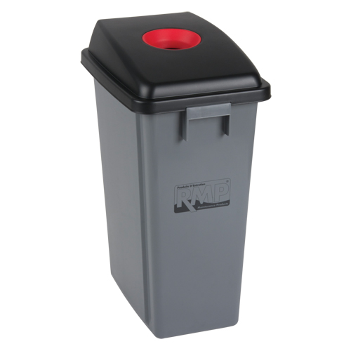 Bac &agrave; d&eacute;chets et de recyclage avec couvercle de classification, Plastique, 16 gal. US PB Rental Co. Ltd.