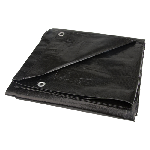 Tarp, Light Industrial Duty, Black, 6' x 8' x 8 mils PB Rental Co. Ltd.