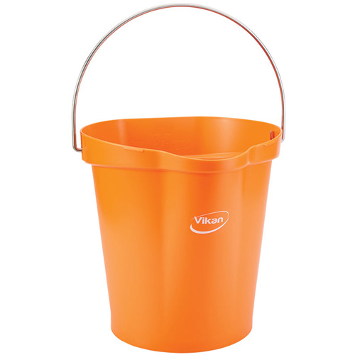 Seau hygi&eacute;nique pour service alimentaire, Tangerine, 3 gal. US PB Rental Co. Ltd.