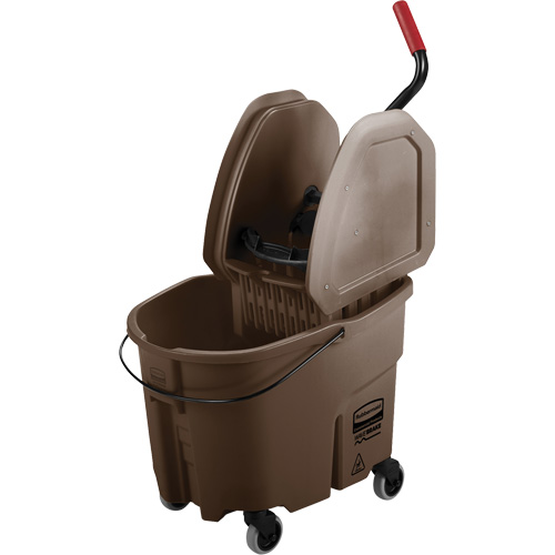 Ensemble de seau pour vadrouille et essoreuse WaveBrake, Pression vers le bas, 8,75 gal. US (35 pintes), Brun PB Rental Co. Ltd.