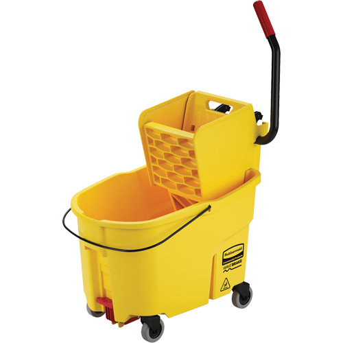 Ensemble de seau pour vadrouille et essoreuse WaveBrake, Pression lat&eacute;rale, 11 gal. US (44 pintes), Jaune PB Rental Co. Ltd.