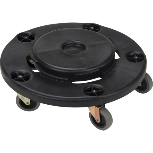 Socle roulant pour contenant &agrave; d&eacute;chets, Polypropyl&egrave;ne, Noir, Convient aux contenants 24" dia. PB Rental Co. Ltd.