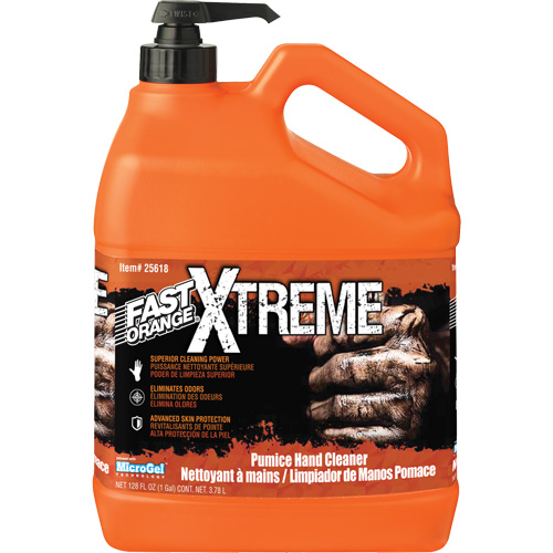 Nettoyant professionnel pour les mains Xtreme, Pierre ponce, 3,78 L, Bouteille &agrave; pompe, Orange PB Rental Co. Ltd.