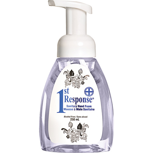 Mousse nettoyante pour les mains 1st Response, Liquide, 250 ml, Bouteille &agrave; pompe, Sans parfum PB Rental Co. Ltd.