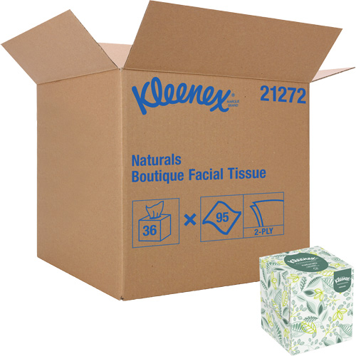 Papiers-mouchoirs Naturals Boutique* de Kleenex, 2 pli, 7,8" lo x 8,3" la, 95 feuilles/boîte PB Rental Co. Ltd.