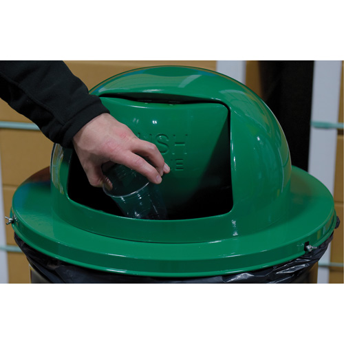 Couvercle pour baril &agrave; d&eacute;chets, Couvercle bomb&eacute;, M&eacute;tal, Convient aux contenants 23-1/2" dia. PB Rental Co. Ltd.
