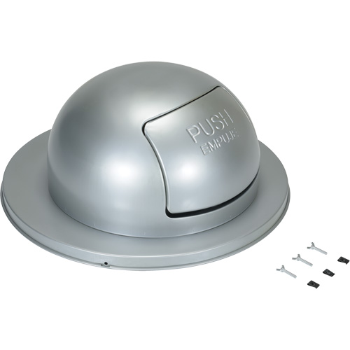 Couvercle pour baril &agrave; d&eacute;chets, Couvercle bomb&eacute;, M&eacute;tal, Convient aux contenants 23-1/2" dia. PB Rental Co. Ltd.