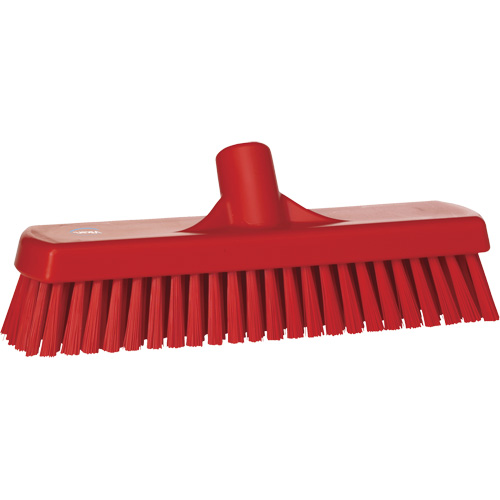 Brosse &agrave; r&eacute;curer pour planchers et murs, Crins Ferme, 12", Polyester, Rouge PB Rental Co. Ltd.