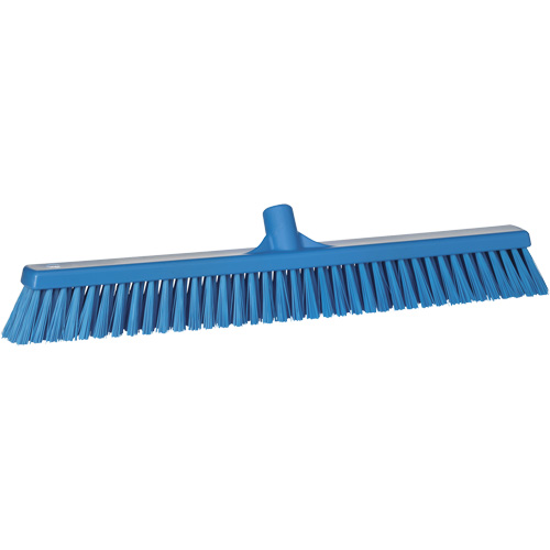 Combo Bristle Push Broom, Coarse/Fine Bristles, 24", Polyester, Blue PB Rental Co. Ltd.