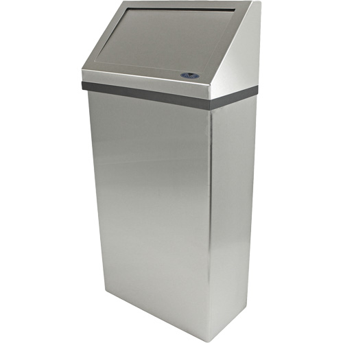 Poubelle murale, Acier inoxydable, 13,2 gal. US PB Rental Co. Ltd.