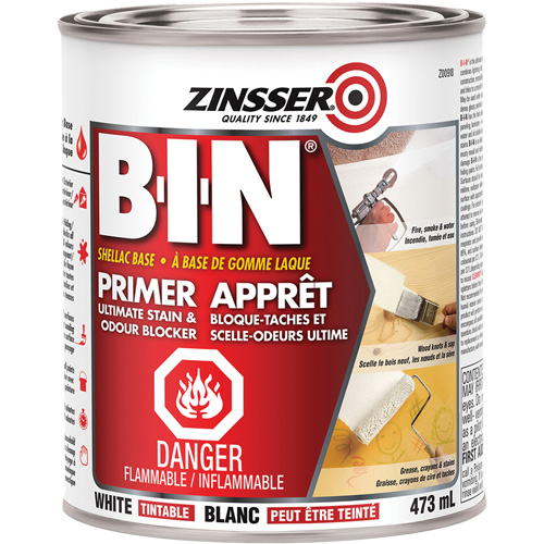 Appr&ecirc;t-scellant &agrave; base de gomme-laque B-I-N, 473 ml, Canette, Blanc teintable PB Rental Co. Ltd.