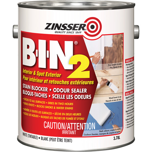 Appr&ecirc;t B-I-N 2, Blanc, Tr&egrave;s mat, 3,78 L, Gallon PB Rental Co. Ltd.