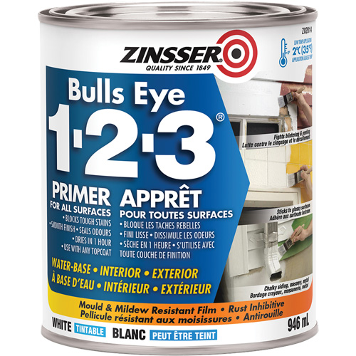 Bulls Eye 1-2-3&reg; Water-Base Primer, 946 ml, Can, White PB Rental Co. Ltd.