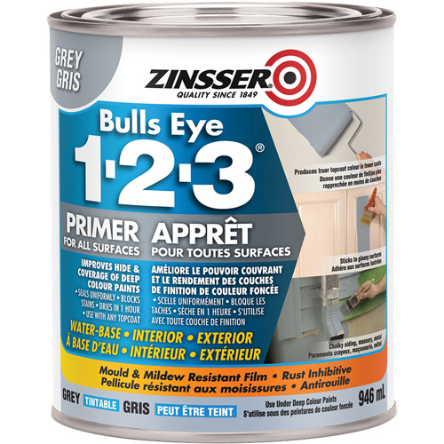 Bulls Eye 1-2-3&reg; Water-Base Primer, 946 ml, Can, Grey PB Rental Co. Ltd.
