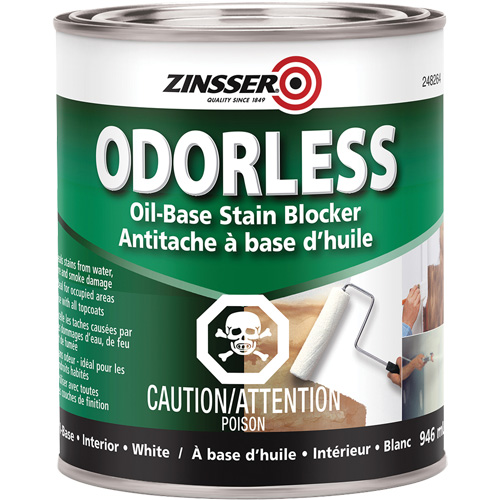 Odourless Oil-Base Stain Blocking Primer, White, Very Flat, 946 ml, Can PB Rental Co. Ltd.