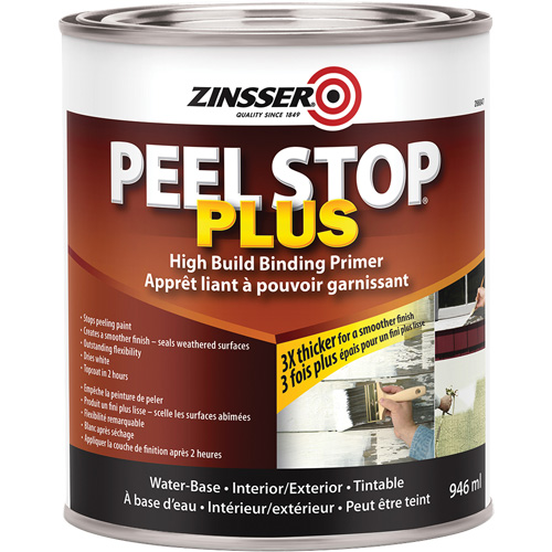 Couche primaire avec liant Plus High Build Peel Stop, 946 ml, Canette, Blanc PB Rental Co. Ltd.