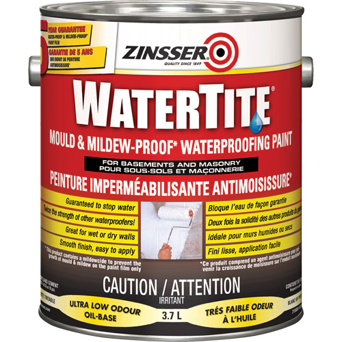 Watertite&reg; Mold & Mildew-Proof Waterproofing Paint, White, Eggshell, 3.78 L, Gallon PB Rental Co. Ltd.