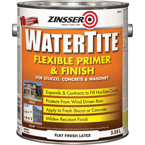 Watertite&reg; Weatherproof Flexible Primer & Finish, 3.55 L, Gallon, White PB Rental Co. Ltd.