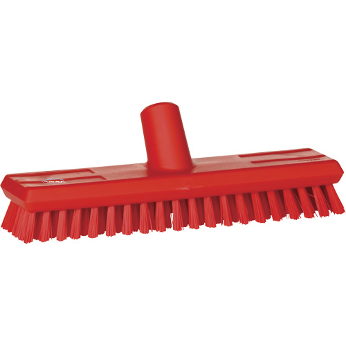 Water-Fed Deck Scrub Brush, X-Coarse Bristles, 10-3/4", Polyester, Red PB Rental Co. Ltd.
