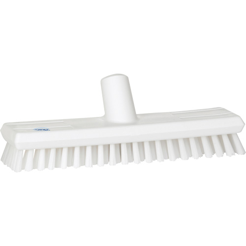 Water-Fed Deck Scrub Brush, X-Coarse Bristles, 10-3/4", Polyester, White PB Rental Co. Ltd.