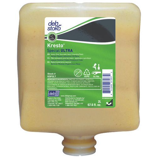 Recharge de nettoyant pour les mains Kresto Special Ultra, P&acirc;te, 2 L, Cartouche en plastique, Fraîcheur PB Rental Co. Ltd.