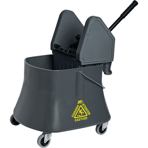 Champ Bucket & Wringer Combo, Down Press, 10 US Gal.(40 Quart), Grey PB Rental Co. Ltd.