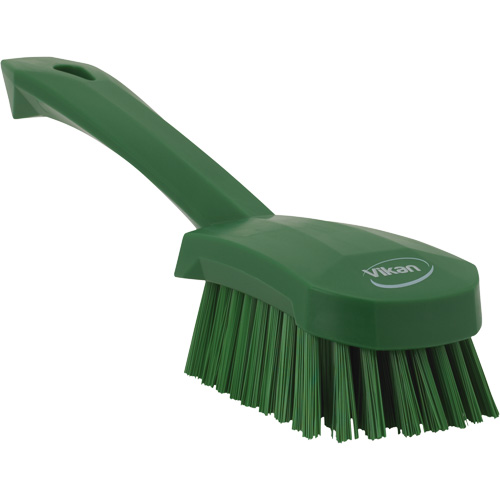 Brosse &agrave; r&eacute;curer avec manche court, Soies Ferme, Longueur de 10", Vert PB Rental Co. Ltd.