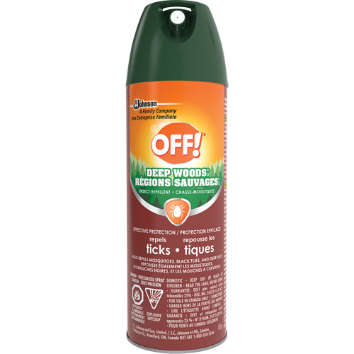 Insectifuge chasse-tiques Off! R&eacute;gions sauvages, DEET &agrave; 25 %, A&eacute;rosol, 170 g PB Rental Co. Ltd.