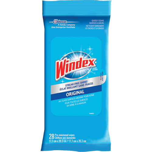Lingettes nettoyantes pour verre et surfaces de Windex, Sachets PB Rental Co. Ltd.