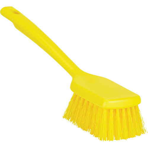 ColorCore Short Handle Brush, Stiff Bristles, 12" Long, Yellow PB Rental Co. Ltd.