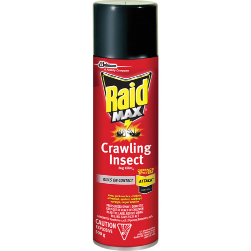Raid&reg; Max&reg; Crawling Insect Bug Killer, 500 g, Aerosol Can, Solvent Base PB Rental Co. Ltd.