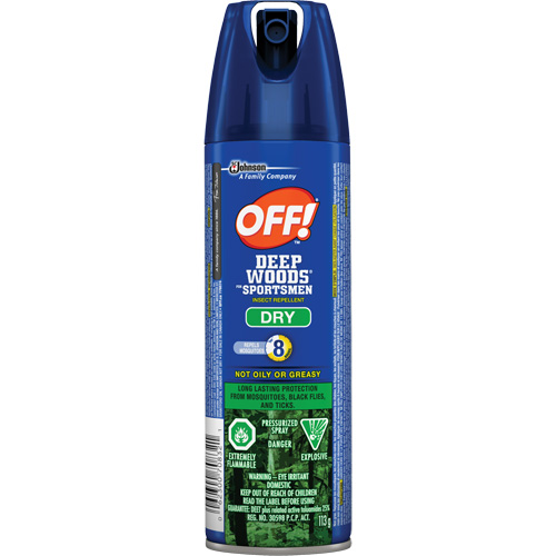 Insectifuge sec pour sportifs Off! R&eacute;gions sauvages, DEET &agrave; 30 %, A&eacute;rosol, 113 g PB Rental Co. Ltd.