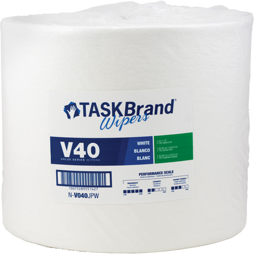 Essuie-tout de s&eacute;rie de qualit&eacute; V40 TaskBrand, Tout usage, 13" lo x 12" la PB Rental Co. Ltd.