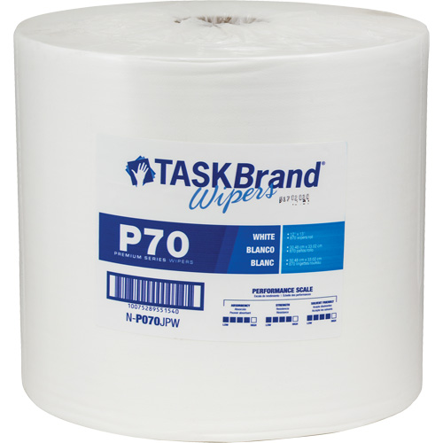 TaskBrand&reg; P70 Premium Series Wipers, Heavy-Duty, 13" L x 12" W PB Rental Co. Ltd.