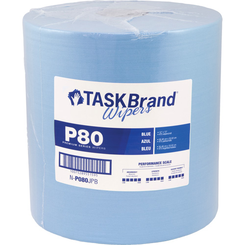Chiffons de premi&egrave;re qualit&eacute; P80 TaskBrand, Robuste, 13" lo x 12" la PB Rental Co. Ltd.