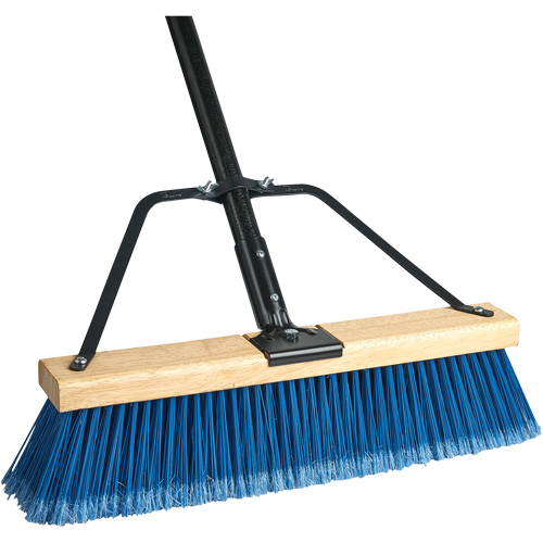Ryno Push Broom with Braced Handle, 36", Fine, PVC Bristles PB Rental Co. Ltd.