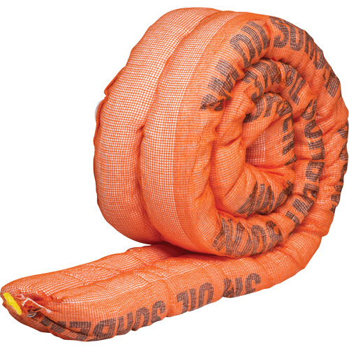 Barri&egrave;re de pollution absorbante double pour produits p&eacute;troliers, Huile seulement, 10' lo x 4" la, Absorption 36,8 gal PB Rental Co. Ltd.