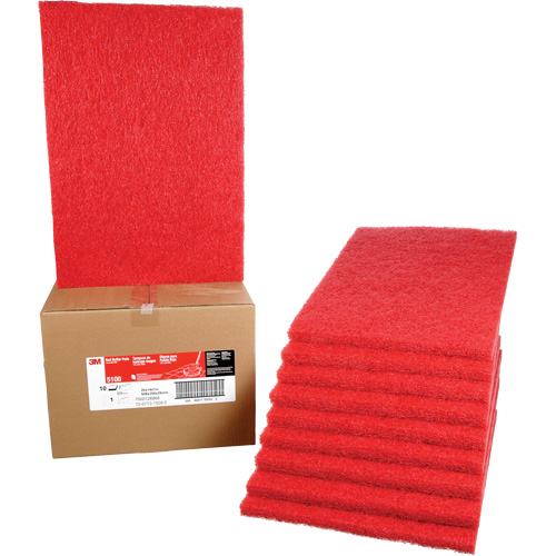 Carpet Bonnet Pad, 14" x 20", Buffing/Cleaning, Red PB Rental Co. Ltd.