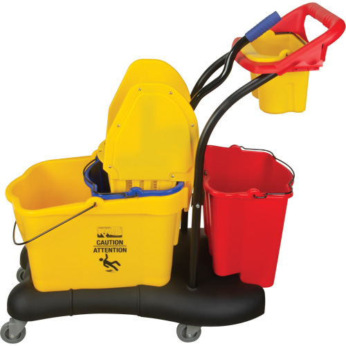Multifunctional Mop Trolley, Down Press, 9.5 US Gal.(38 Quart), Yellow PB Rental Co. Ltd.