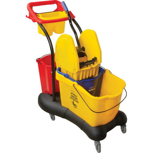 Multifunctional Mop Trolley, Down Press, 9.5 US Gal.(38 Quart), Yellow PB Rental Co. Ltd.