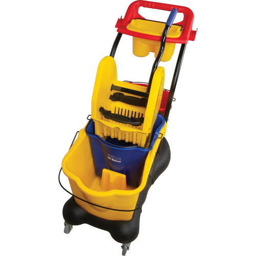 Multifunctional Mop Trolley, Down Press, 9.5 US Gal.(38 Quart), Yellow PB Rental Co. Ltd.