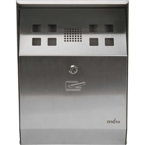 Smoking Receptacle, Wall-Mount, Stainless Steel, 1.6 Litres Capacity, 13-4/5" Height PB Rental Co. Ltd.