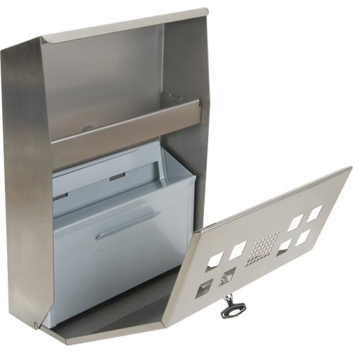 Smoking Receptacle, Wall-Mount, Stainless Steel, 1.6 Litres Capacity, 13-4/5" Height PB Rental Co. Ltd.